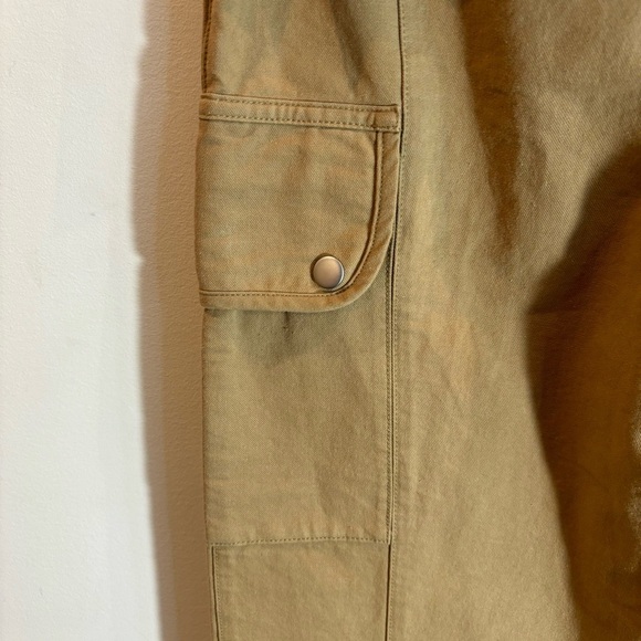 AVEC LES FILLES Sz S Tan Cargo Style Khaki 100% Cotton Anthropologie  Pants NEW - Picture 7 of 13